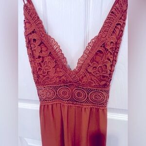 Blush Maxi Dress in Rust Red
